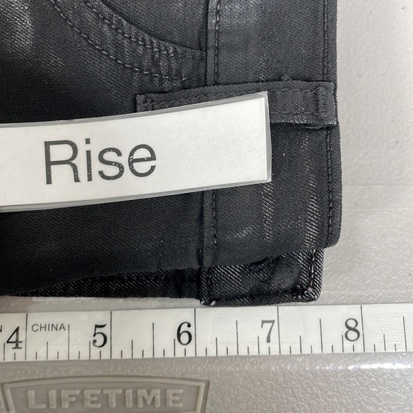 J Brand Jeans Jeggings Leggings Black Sheen Skinny Leg Size 25 - Picture 6 of 10